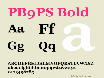 PB9PS Bold 001.001图片样张