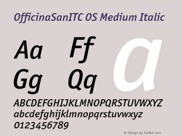 OfficinaSanITC OS Medium Italic 001.000图片样张