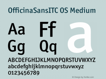 OfficinaSansITC OS Medium 001.000 Font Sample