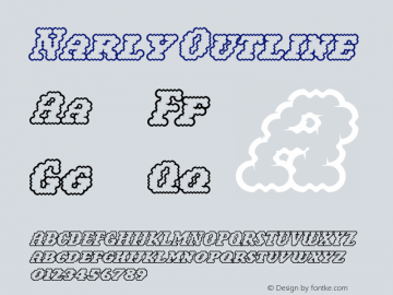 Narly Outline Version 001.000 Font Sample