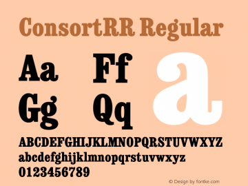 ConsortRR Regular 001.004 Font Sample