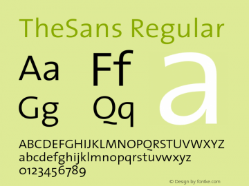 TheSans Regular 1.0 Font Sample