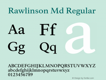 Rawlinson Md Regular OTF 1.000;PS 001.000;Core 1.0.29图片样张