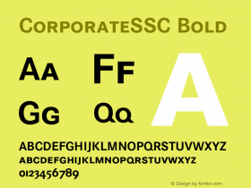 CorporateSSC Bold 001.004 Font Sample