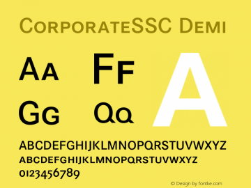 CorporateSSC Demi 001.004 Font Sample