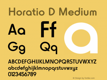 Horatio D Medium 001.005 Font Sample
