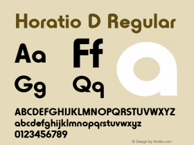 Horatio D Regular 001.005 Font Sample