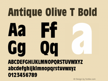 Antique Olive T Bold Version 001.005图片样张