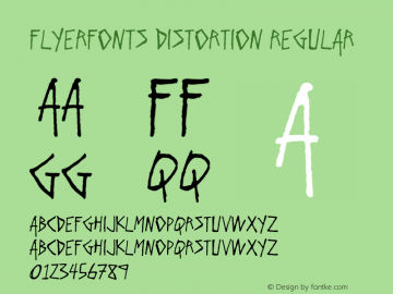 Flyerfonts Distortion Regular 001.000 Font Sample