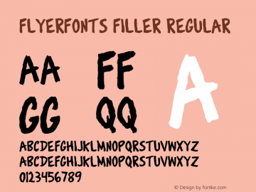 Flyerfonts Filler Regular 001.000 Font Sample