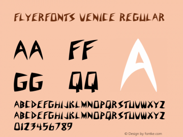 Flyerfonts Venice Regular 001.000 Font Sample