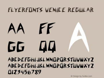 Flyerfonts Venice Regular 001.000 Font Sample