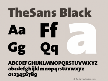 TheSans Black 1.0 Font Sample