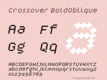 Crossover BoldOblique version 1.00图片样张