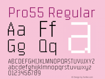 Pro55 Regular Version 1.00图片样张