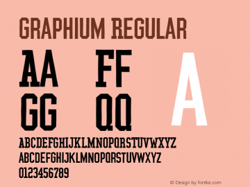 Graphium Regular Version 1.000 2004 initial release图片样张