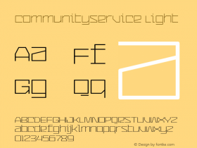 CommunityService Light version 1.00 Font Sample