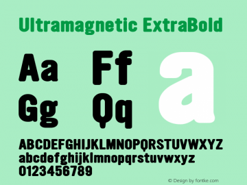 Ultramagnetic ExtraBold version 1.00图片样张