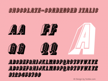 Chocolate-Condensed Italic 1.0/1995: 2.0/2001图片样张