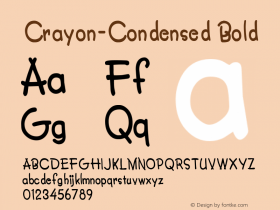 Crayon-Condensed Bold 1.0/1995: 2.0/2001图片样张