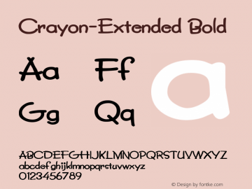 Crayon-Extended Bold Macromedia Fontographer 4.1 9/25/96图片样张