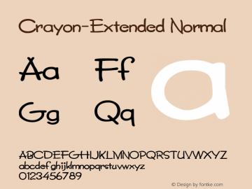 Crayon-Extended Normal Macromedia Fontographer 4.1 9/25/96图片样张
