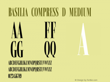 Basilia Compress D Medium 001.005 Font Sample