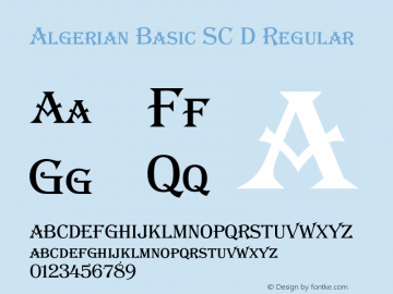 Algerian Basic SC D Regular 001.005图片样张