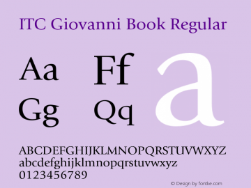 Giovanni Book Font