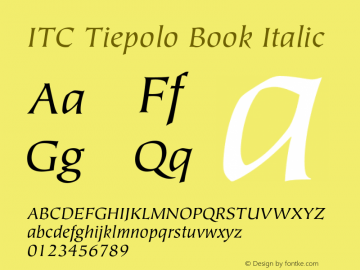 ITC Tiepolo Book Italic 001.000图片样张