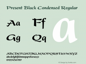 Present Black Condensed Regular 001.000图片样张