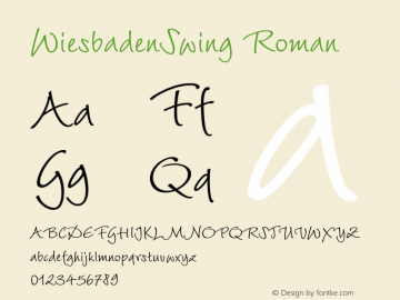 WiesbadenSwing Roman 001.001 Font Sample