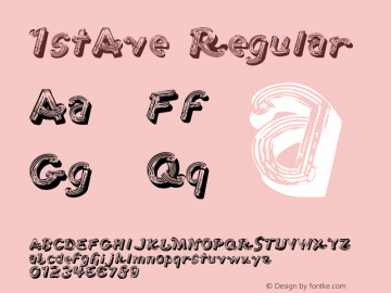 1stAve Regular 001.000 Font Sample