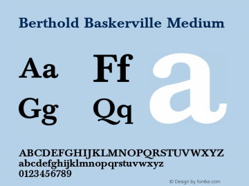 Berthold Baskerville Medium 001.000图片样张