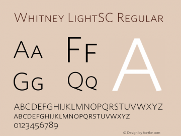 Whitney LightSC Regular 001.000 Font Sample