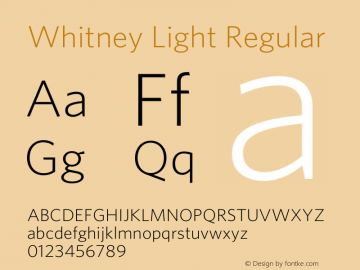 Whitney Light Regular 001.000图片样张