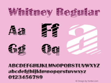 Whitney Regular 1.0 Font Sample