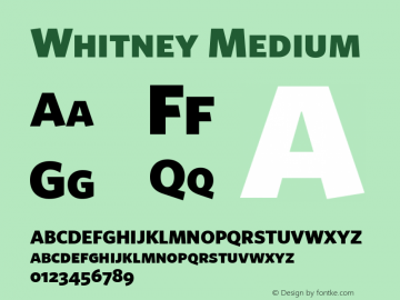 Whitney Medium 001.000 Font Sample