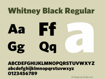 Whitney Black Regular 001.000图片样张