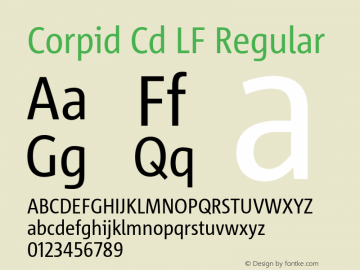 Corpid Cd LF Regular 001.000 Font Sample
