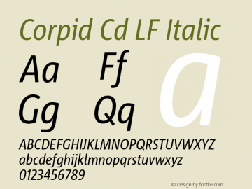 Corpid Cd LF Italic 001.000图片样张