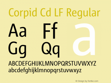 Corpid Cd LF Regular 001.000 Font Sample