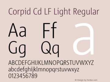 Corpid Cd LF Light Regular 001.000 Font Sample
