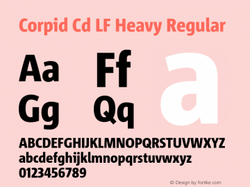 Corpid Cd LF Heavy Regular 001.000 Font Sample
