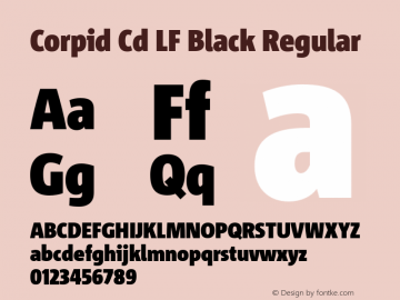Corpid Cd LF Black Regular 001.000 Font Sample
