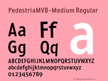 PedestriaMVB-Medium Regular 001.000图片样张