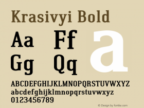 Krasivyi Bold OTF 1.0;PS 001.000;Core 116;AOCW 1.0 161图片样张