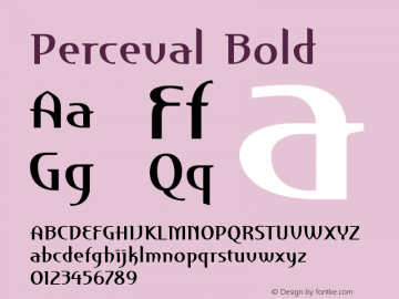 Perceval Bold 001.000 Font Sample