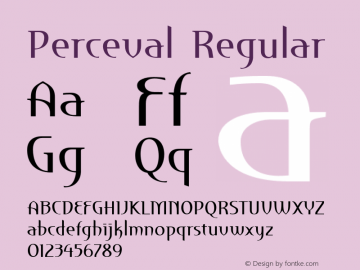 Perceval Regular 001.000 Font Sample