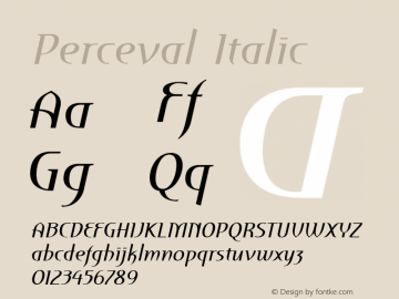 Perceval Italic 001.000 Font Sample